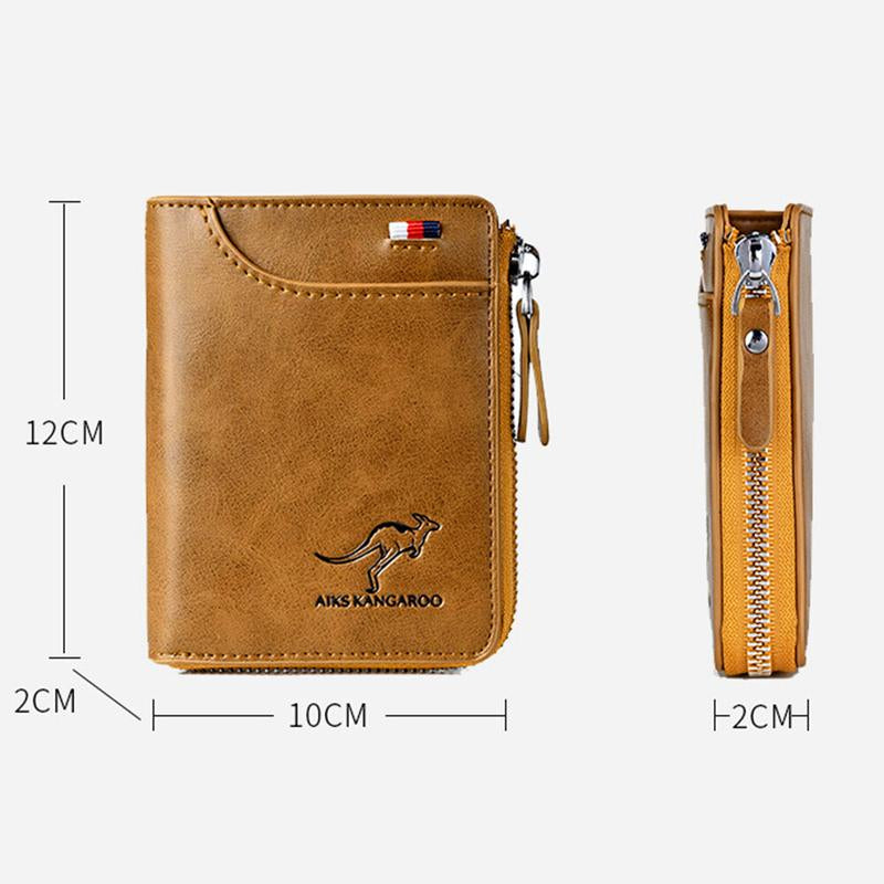 Mens RFID Blocking Leather Bifold Wallet Waterproof PU Leather with 14 Card Slots RFID Secure Technology Bull Guard Wallet