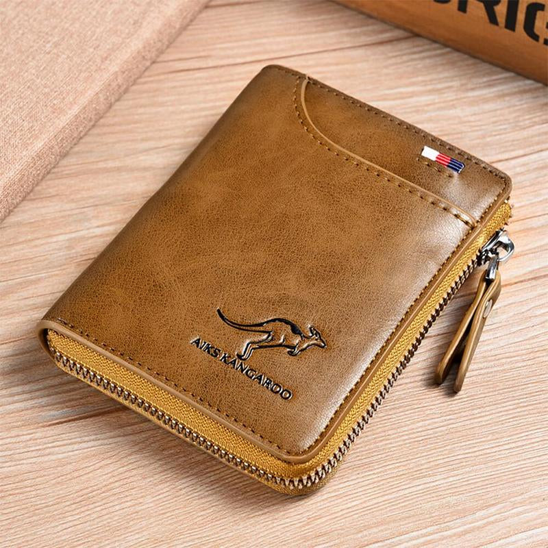 Mens RFID Blocking Leather Bifold Wallet Waterproof PU Leather with 14 Card Slots RFID Secure Technology Bull Guard Wallet