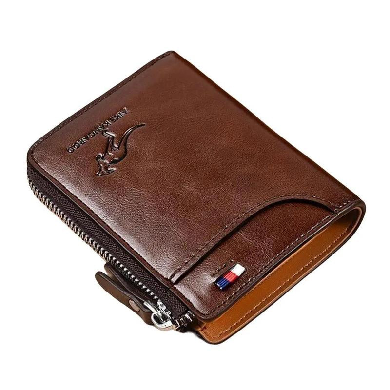 Mens RFID Blocking Leather Bifold Wallet Waterproof PU Leather with 14 Card Slots RFID Secure Technology Bull Guard Wallet