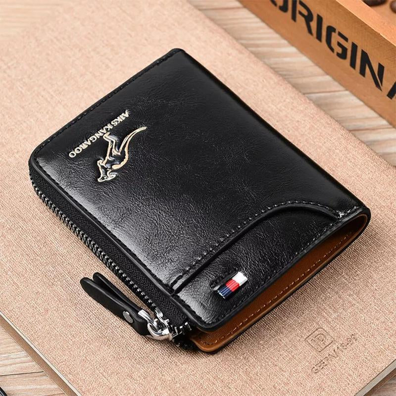 Mens RFID Blocking Leather Bifold Wallet Waterproof PU Leather with 14 Card Slots RFID Secure Technology Bull Guard Wallet