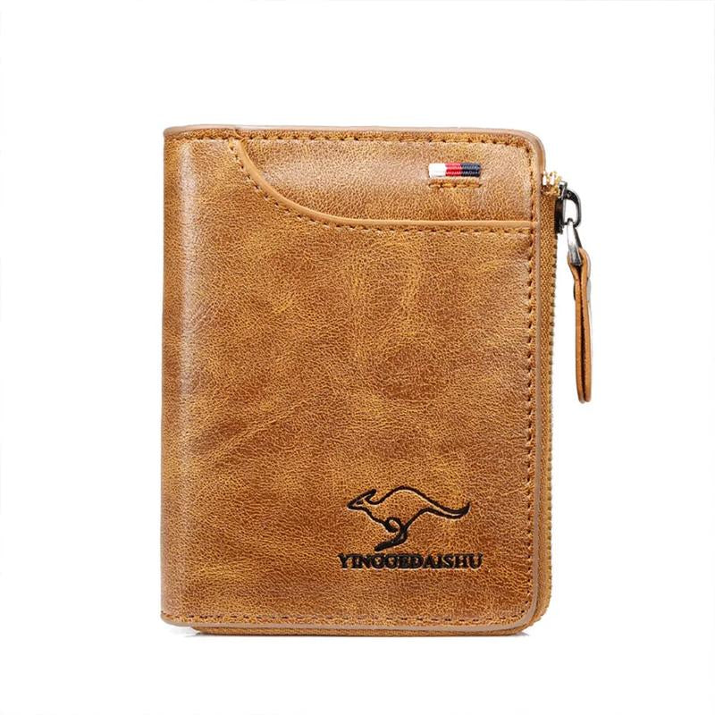 Mens RFID Blocking Leather Bifold Wallet Waterproof PU Leather with 14 Card Slots RFID Secure Technology Bull Guard Wallet
