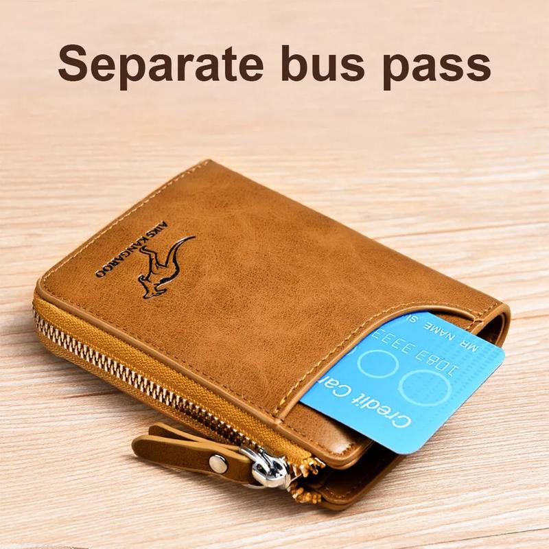 Mens RFID Blocking Leather Bifold Wallet Waterproof PU Leather with 14 Card Slots RFID Secure Technology Bull Guard Wallet