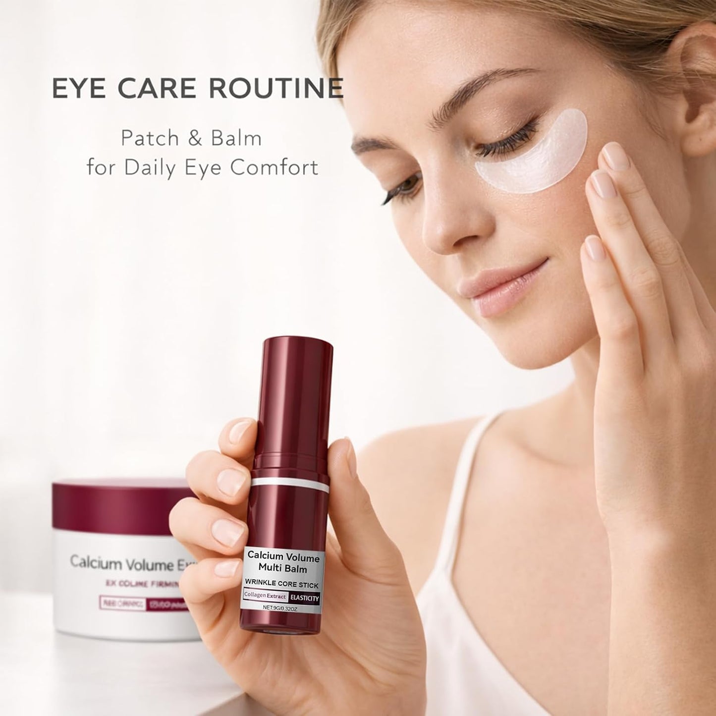 Calcium Daily Care Skin Set with Calcium Multi Balm Stick – Gentle Firming & Moisture Routine for Smooth, Comfortable-Looking Skin, Daily Use Skincare Collection, Travel-Friendly