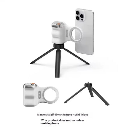 TELESIN Magnetic Phone Camera Shoot Hand Grip Phone Holder Ergonomic Style Camera Aid with Detachable Remote for Iphone/Android
