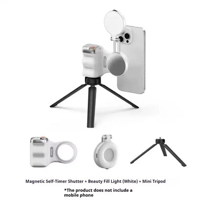 TELESIN Magnetic Phone Camera Shoot Hand Grip Phone Holder Ergonomic Style Camera Aid with Detachable Remote for Iphone/Android