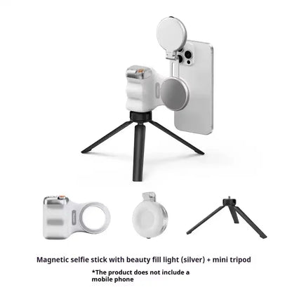 TELESIN Magnetic Phone Camera Shoot Hand Grip Phone Holder Ergonomic Style Camera Aid with Detachable Remote for Iphone/Android