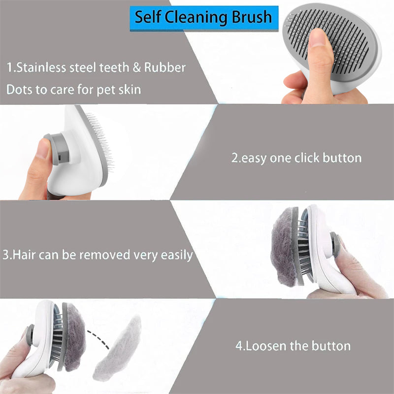 Stainless Steel Pet Grooming Comb for Dogs & Cats